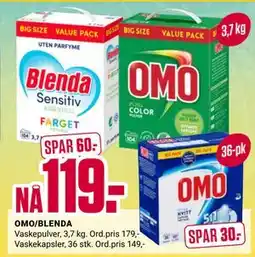 Europris OMO/BLENDA tilbud