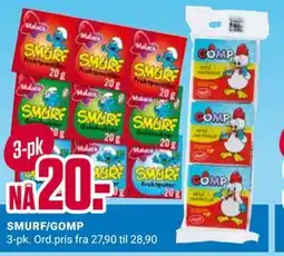 Europris SMURF/GOMP tilbud