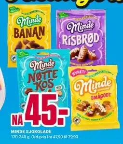 Europris MINDE SJOKOLADE tilbud