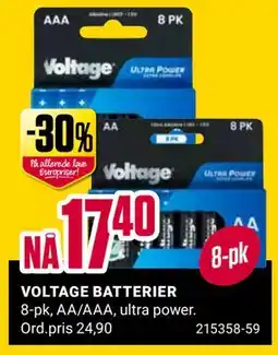 Europris VOLTAGE BATTERIER tilbud