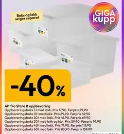 Gigaboks Alt fra Store It oppbevaring tilbud
