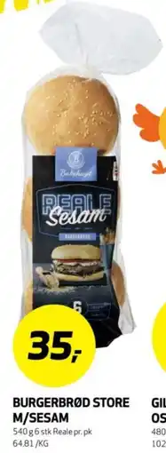 Bunnpris Burgerbrød store m/sesam tilbud