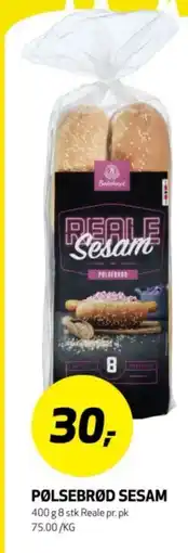 Bunnpris Pølsebrød sesam tilbud
