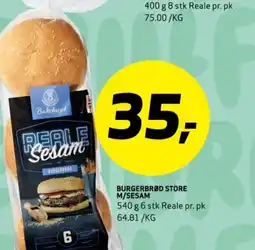 Bunnpris Burgerbrød store m/sesam tilbud
