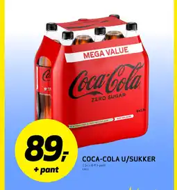 Bunnpris Coca-cola u/sukker tilbud