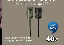JYSK HAVSULE solcellelampe tilbud