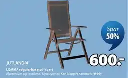 JYSK LOMMA regulerbar stol - svart tilbud