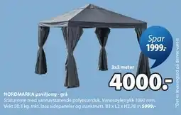 JYSK NORDMARKA paviljong - grå tilbud