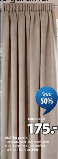 JYSK AUSTRA gardin tilbud