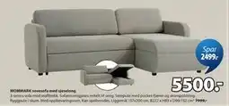 JYSK MOMMARK sovesofa med sjeselong tilbud