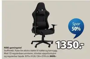 JYSK NIBE gamingstol tilbud