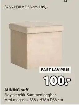 JYSK AUNING puff tilbud