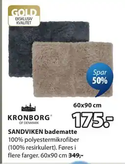 JYSK SANDVIKEN badematte tilbud