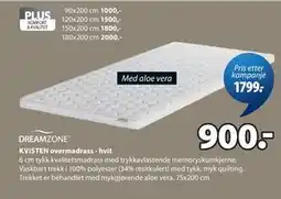 JYSK KVISTEN overmadrass - hvit tilbud