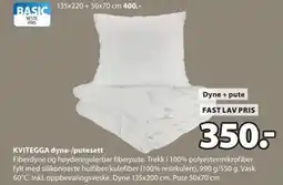 JYSK Dyne + pute. dyne-/putesett tilbud