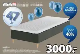 JYSK FJELNA F rammemadrass svart-06 + KOLA overmadrass tilbud