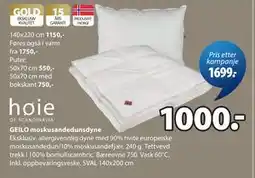 JYSK GEILO moskusandedunsdyne tilbud