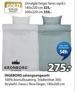 JYSK INGEBORG satengsengesett tilbud