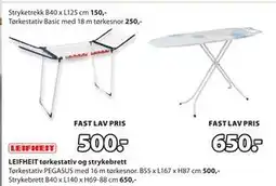 JYSK LEIFHEIT tørkestativ og strykebrett tilbud