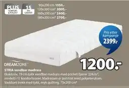 JYSK STRIA vendbar madrass tilbud