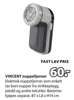 JYSK VINCENT nuppefjerner tilbud