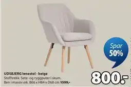 JYSK UDSBJERG lenestol - beige tilbud