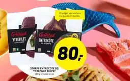 Bunnpris STORFE ENTRECOTE OG YTREFILET SKIVET tilbud