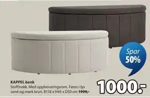 JYSK KAPPEL benk tilbud