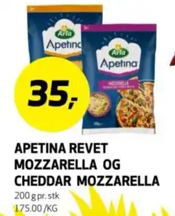 Bunnpris Apetina revet mozzarella og cheddar mozzarella tilbud