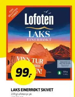 Bunnpris Laks einerrøkt skivet tilbud