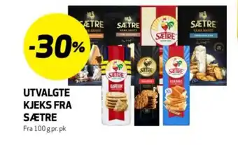 Bunnpris Utvalgte kjeks fra sætre tilbud