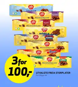 Bunnpris Utvalgte freia storplater tilbud