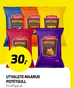 Bunnpris Utvalgte maarud potetgull tilbud
