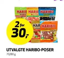 Bunnpris Utvalgte haribo-poser tilbud