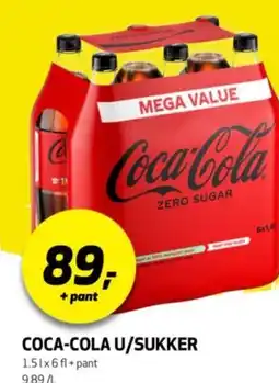 Bunnpris Coca-cola u/sukker tilbud