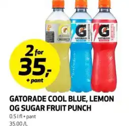 Bunnpris Gatorade cool blue, lemon og sugar fruit punch tilbud