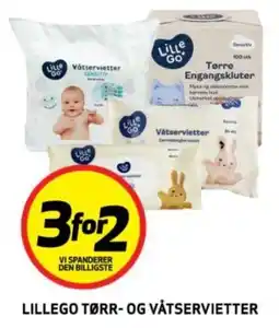 Bunnpris Lillego tørr- og våtservietter tilbud