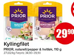Spar Kyllingfilet prior, naturell/pepper & hvitløk tilbud