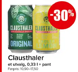Spar Clausthaler tilbud