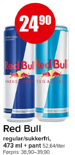 Spar Red Bull regular/sukkerfri tilbud