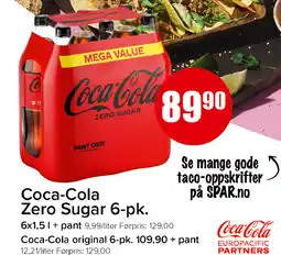 Spar Coca-Cola Zero Sugar 6-pk. tilbud