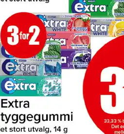 Spar Extra tyggegummi tilbud