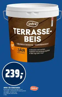 Coop Obs Infra 3 år terrassebeis tilbud