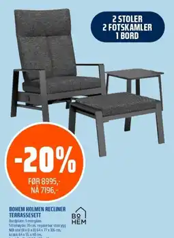 Coop Obs Bohem holmen recliner terrassesett tilbud
