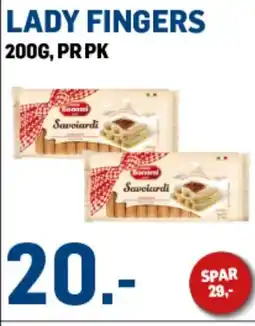 Price Lagerbutikk Lady fingers tilbud