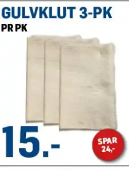 Price Lagerbutikk Gulvklut 3-pk tilbud