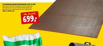 jem & fix Tilhenger renoveringsplate 12 mm tilbud