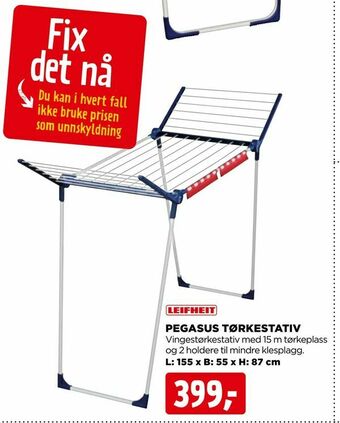 jem & fix Pegasus tørkestativ tilbud