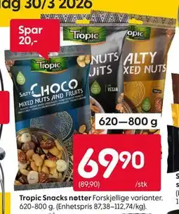 Rusta Tropic Snacks nøtter tilbud