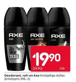 Rusta Deodorant, roll-on Axe tilbud